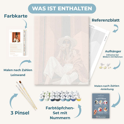 Malen nach Zahlen - Terrakotta-Nachmittagsschluck