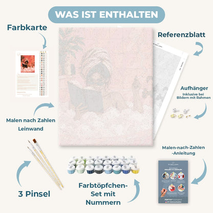 Malen nach Zahlen - Schaumbad & ein gutes Buch