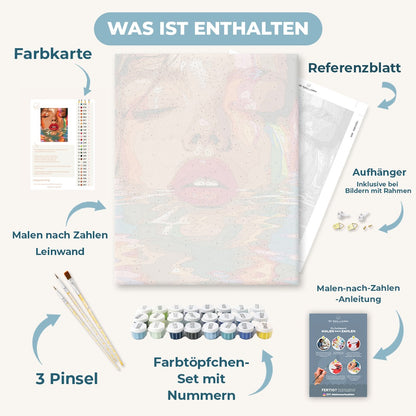 Malen nach Zahlen - Auftauchen im Regenbogen