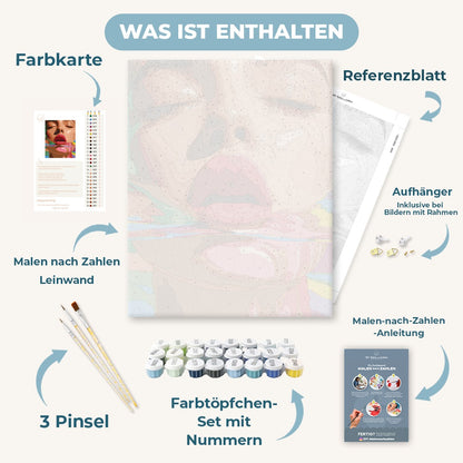 Malen nach Zahlen - Schillernde Lippen