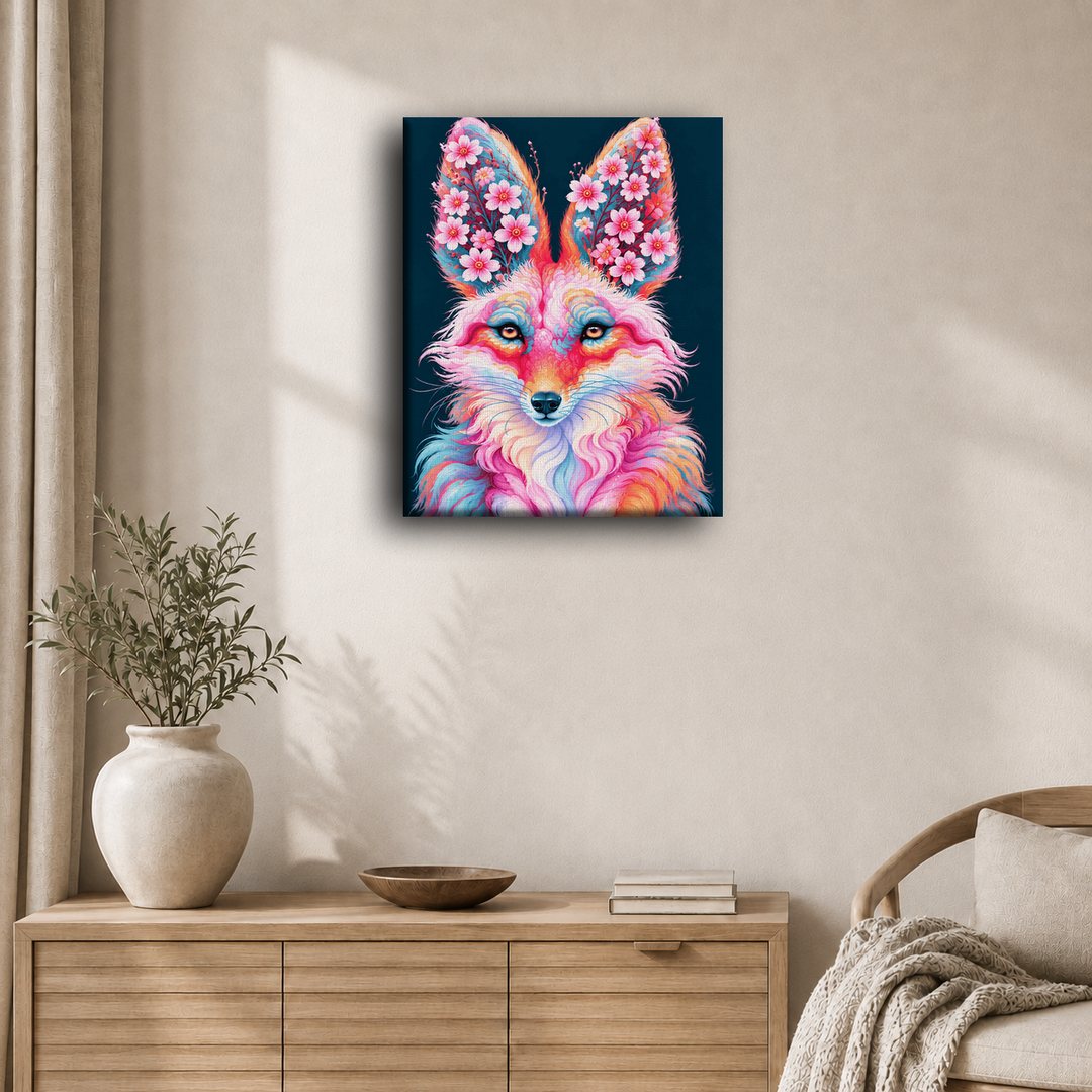 Malen nach Zahlen - Fuchs mit Sakura-Ohren