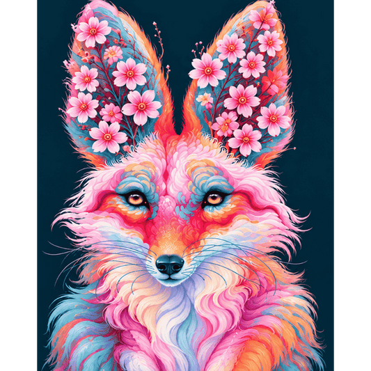 Malen nach Zahlen - Fuchs mit Sakura-Ohren
