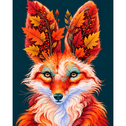 Malen nach Zahlen - Herbstglut-Fuchs