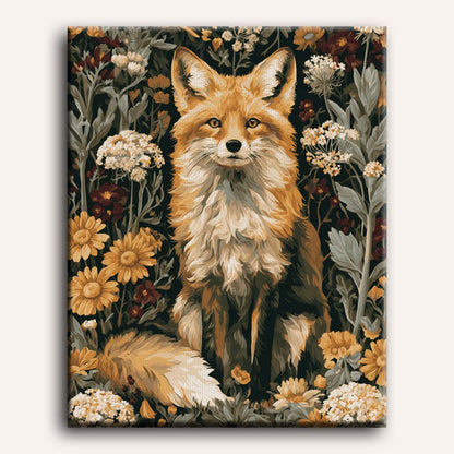 Malen nach Zahlen - Fuchs zwischen Wildblumen