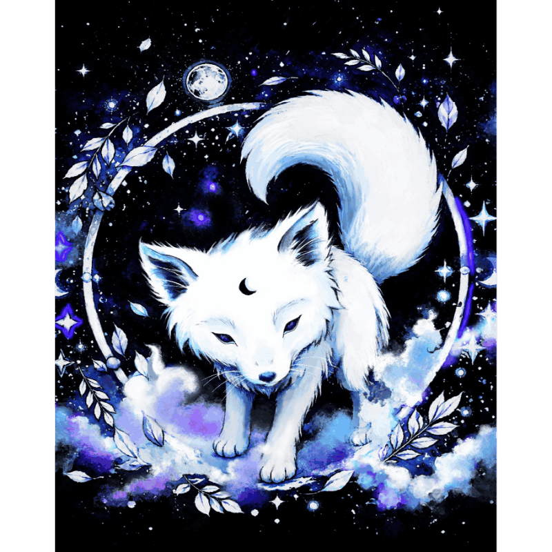 Malen nach Zahlen - Magischer Wolf - by Tiny Tami