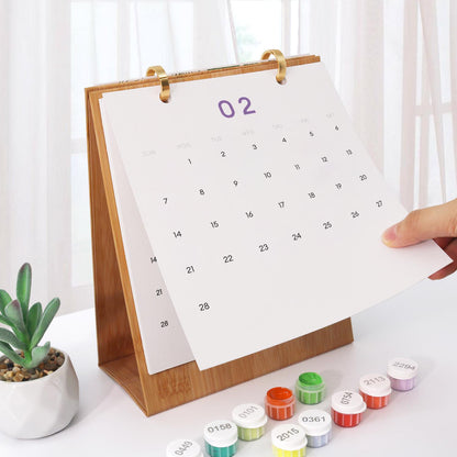 2027 Malen nach Zahlen Tischkalender | Blumen-Edition