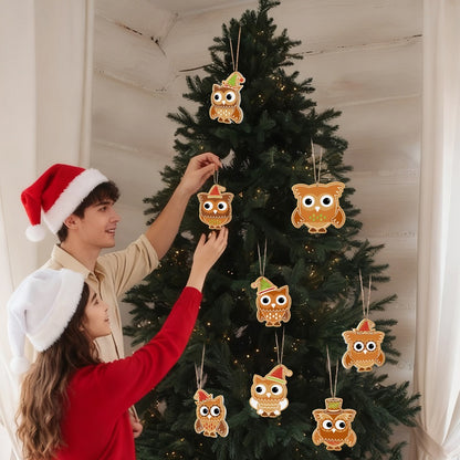 8 XL Weihnachtsanhängern | Festliches Weihnachtseulen-Set