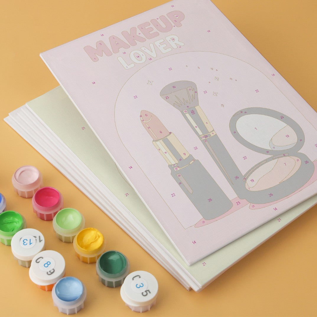 6 Mini-Gemälde auf Holzplatte – Glamour-Essentials Set