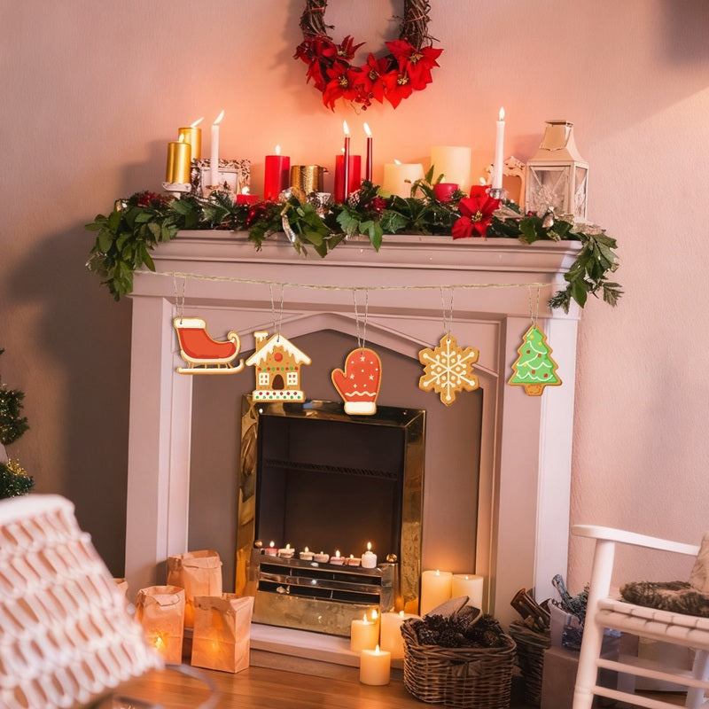 8 XL Weihnachtsanhängern | Klassisches Weihnachtsplätzchen-Set
