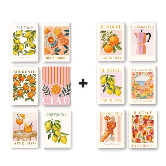 12 Mini Paintings | La Dolce Vita Bundle - Malen nach Zahlen