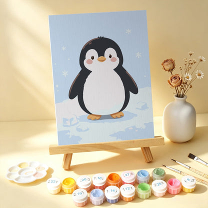 6 Mini-Gemälde auf Holzplatte – Kleine Tierfreunde Set