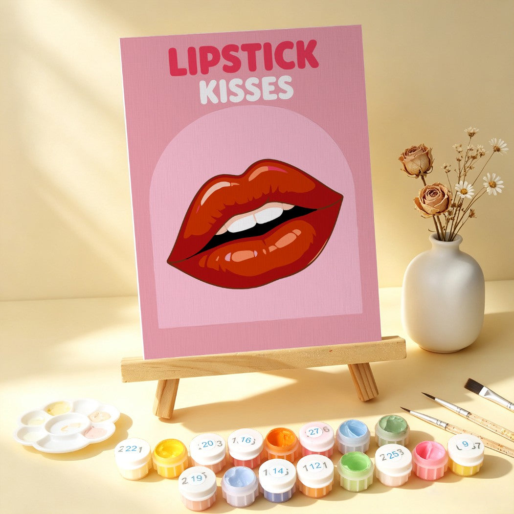 6 Mini-Gemälde auf Holzplatte – Glamour-Essentials Set