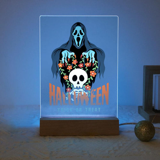 Malen nach Zahlen Halloween Lampe – Verfluchter Totenkopf - Malen nach Zahlen