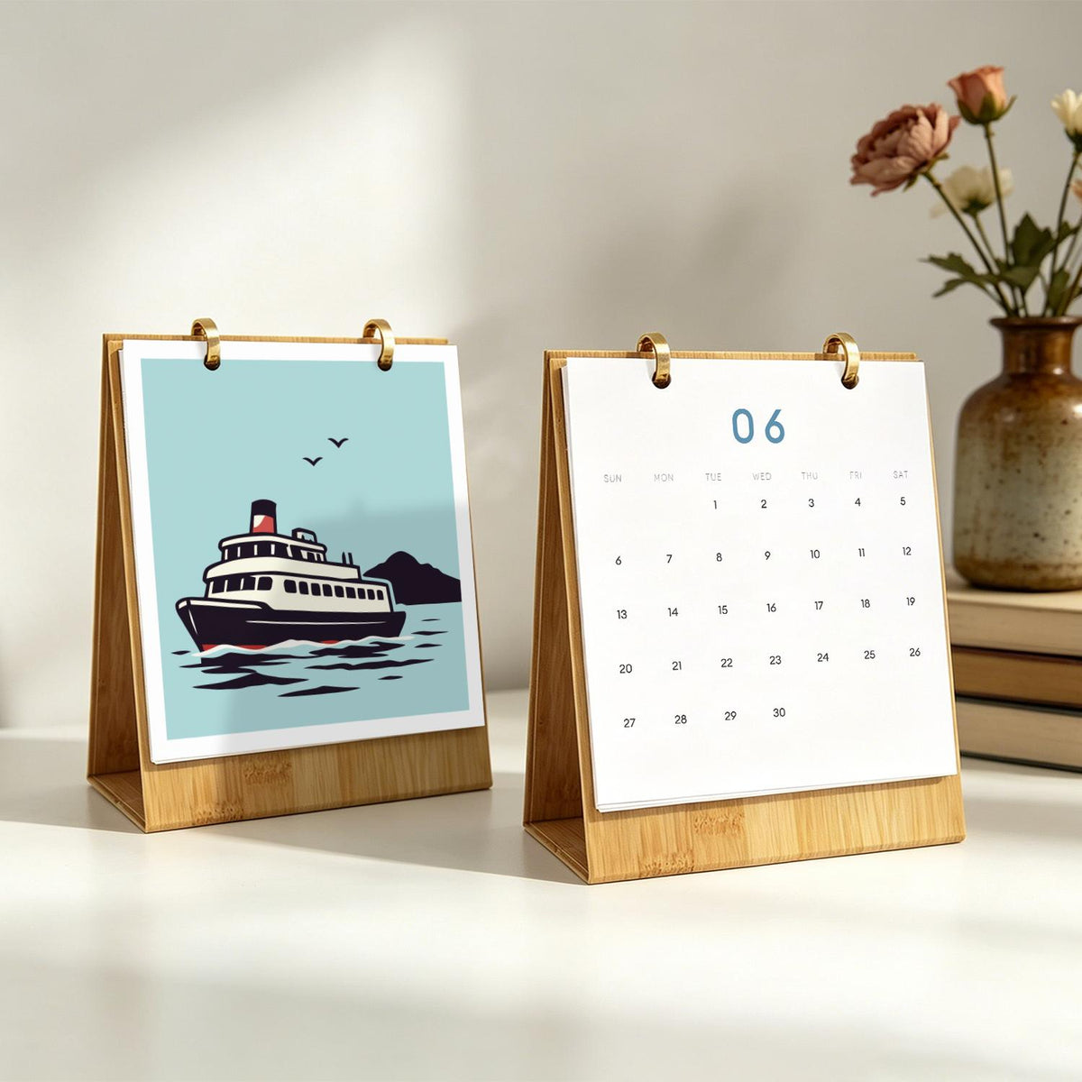 2027 Malen nach Zahlen Tischkalender | Vintage Reise Edition