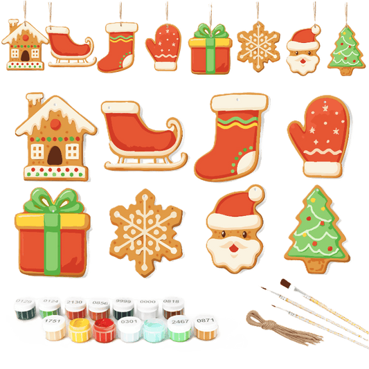 8 XL Weihnachtsanhängern | Klassisches Weihnachtsplätzchen-Set