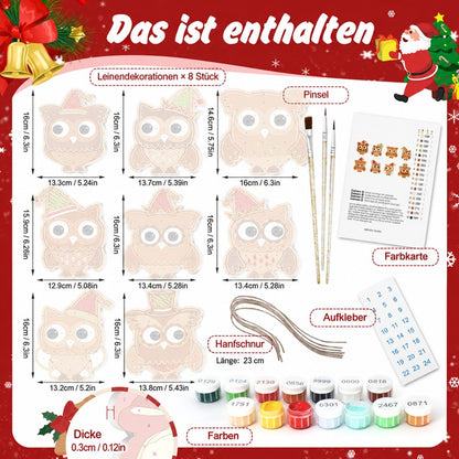 8 XL Weihnachtsanhängern | Festliches Weihnachtseulen-Set