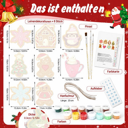 8 XL Weihnachtsanhängern | Süßen Weihnachtsleckereien Set