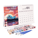 Malen nach Zahlen   2026 Malen nach Zahlen Kalender | Berühmte Monumente Edition