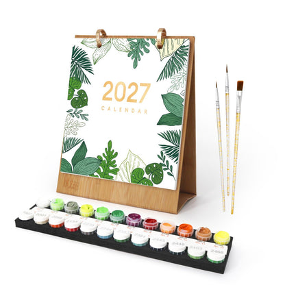 2027 Malen nach Zahlen Tischkalender | Pflanzen Edition - Malen nach Zahlen