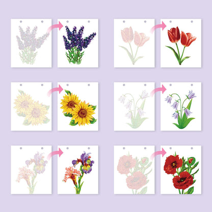 2027 Malen nach Zahlen Tischkalender | Blumen-Edition