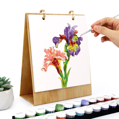 2027 Malen nach Zahlen Tischkalender | Blumen-Edition