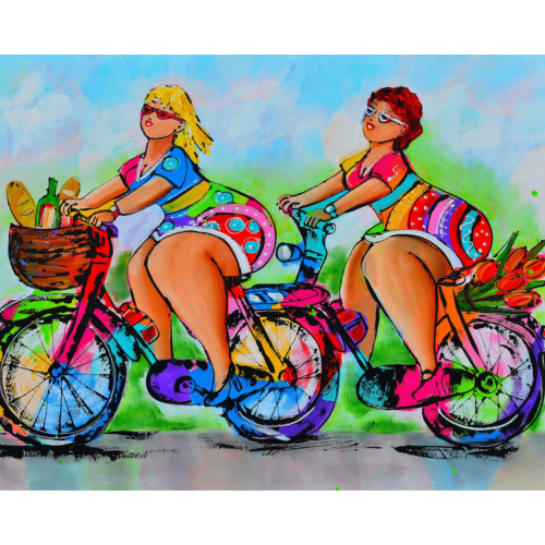 damenfahrrad für dicke Fröhliche Malerei