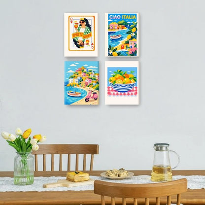 4 Mini-Gemälde | Ciao Italia Set