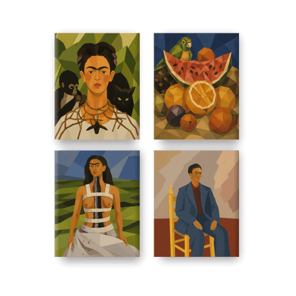 4 Mini-Gemälde | Fridas Kreationen Set - Malen nach Zahlen