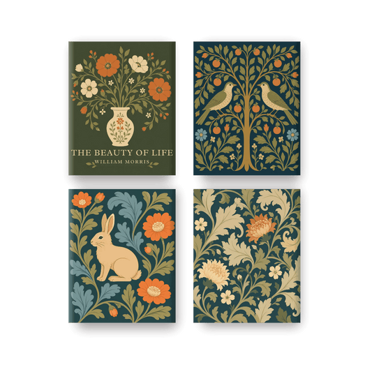 4 Mini-Gemälde | Garten Tapisserie Set - Malen nach Zahlen