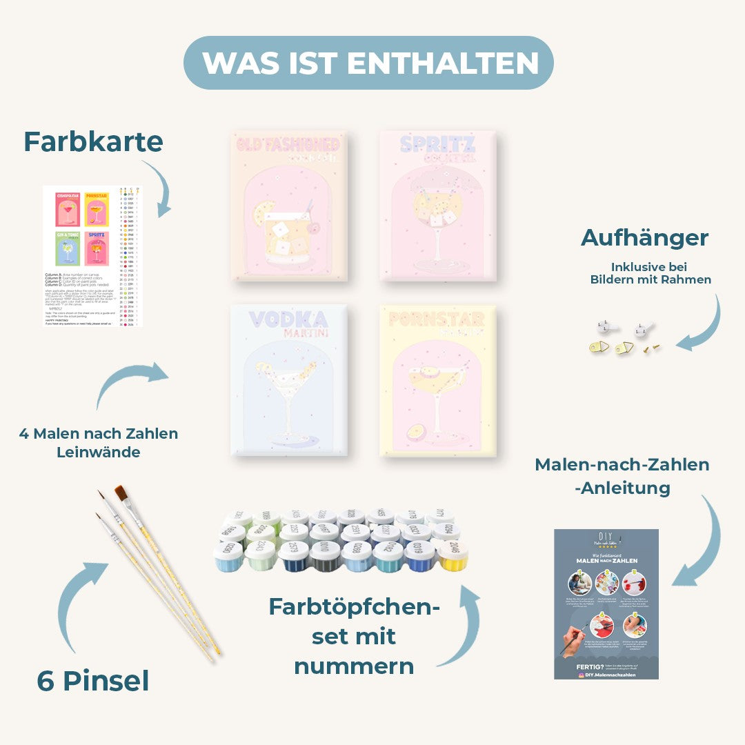 4 MINI PAINTINGS mockup DIY