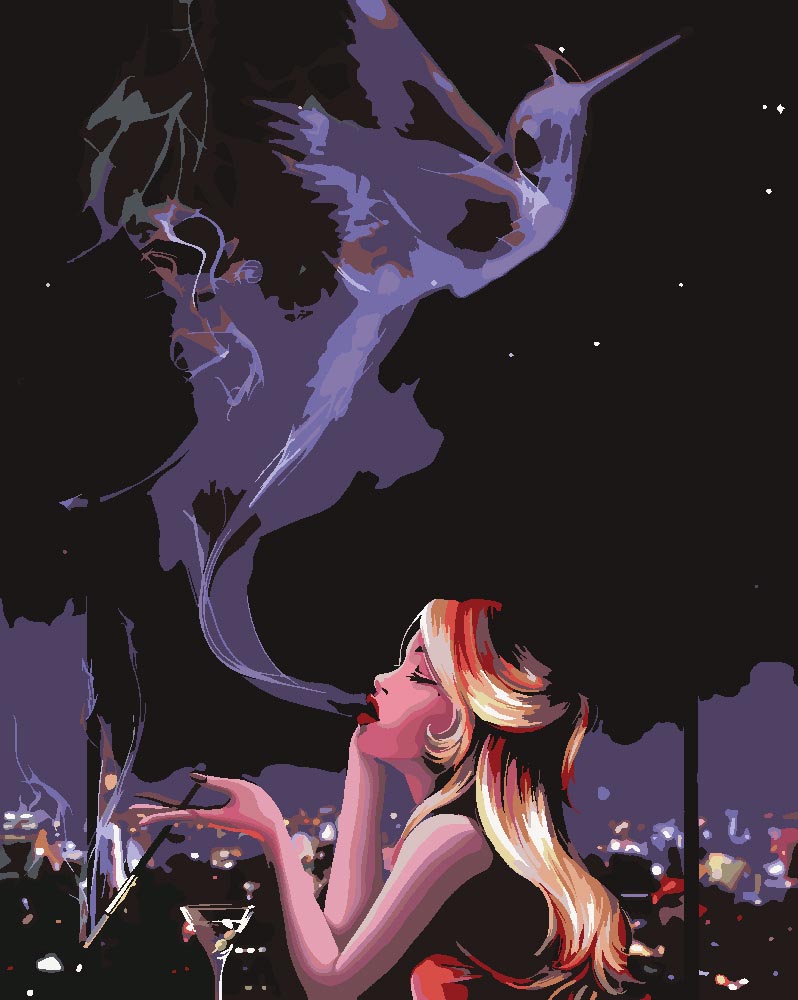 Malen nach Zahlen   Malen nach Zahlen   Kolibri Lady   by Vink