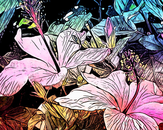 Malen nach Zahlen - Bunte Lilien by Zamart