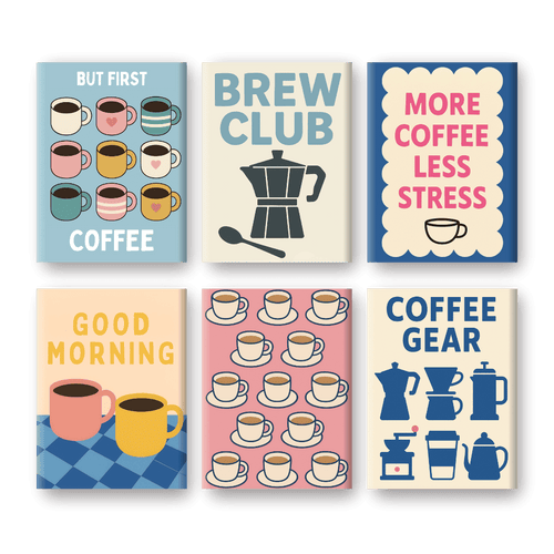 6 Mini-Gemälde | Brew Club Coffee Set