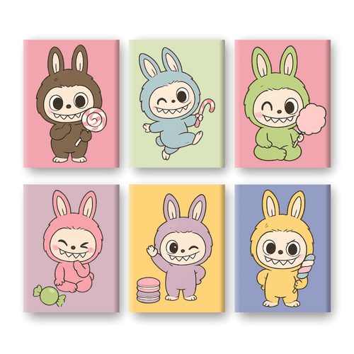 6 Mini-Gemälde | Süßes Puppen Set