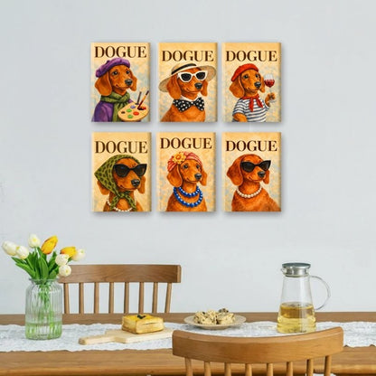 6 Mini-Gemälde | Dogue Set
