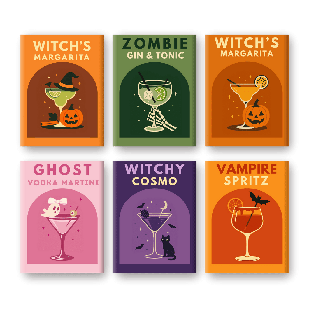 6 Mini Gemälde | Halloween Cocktails Set