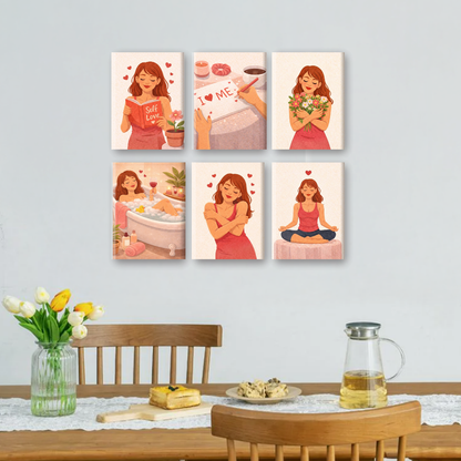 6 Mini-Gemälde | Self Love Set