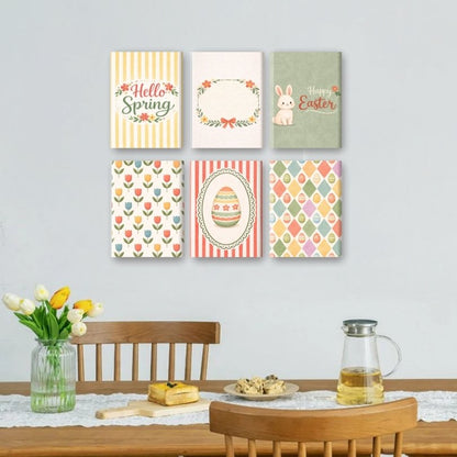 6 Mini-Gemälde | Frühling & Ostern Set