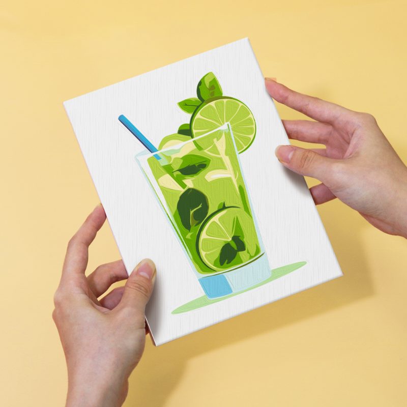 Malen nach Zahlen - 6 Mini-Gemälde | Sommer Cocktail-Set