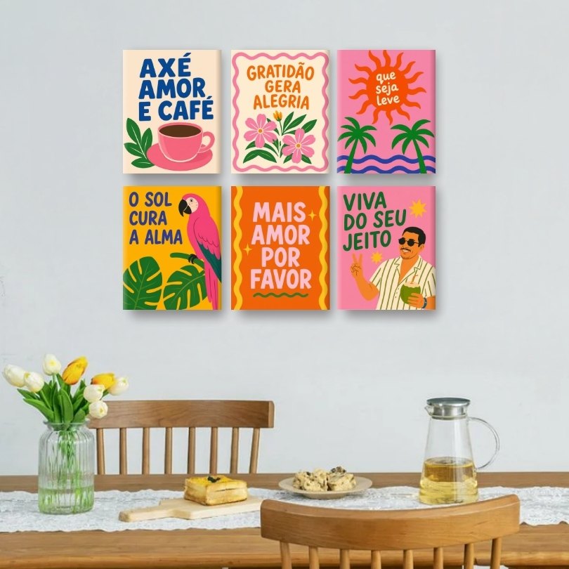 6 Mini-Gemälde | Boa Vida Set
