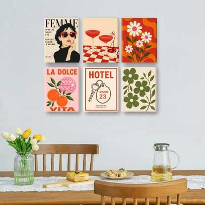 6 Mini-Gemälde | Joie de Vivre Set