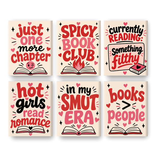 6 Mini-Gemälde | Spicy Bücherclub Set - Malen nach Zahlen