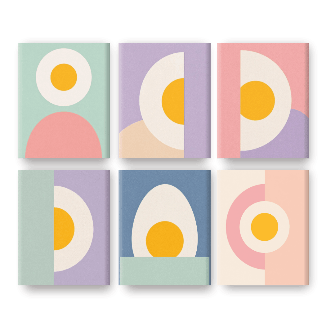 6 Mini-Gemälde | Bauhaus Dreams Set - Malen nach Zahlen