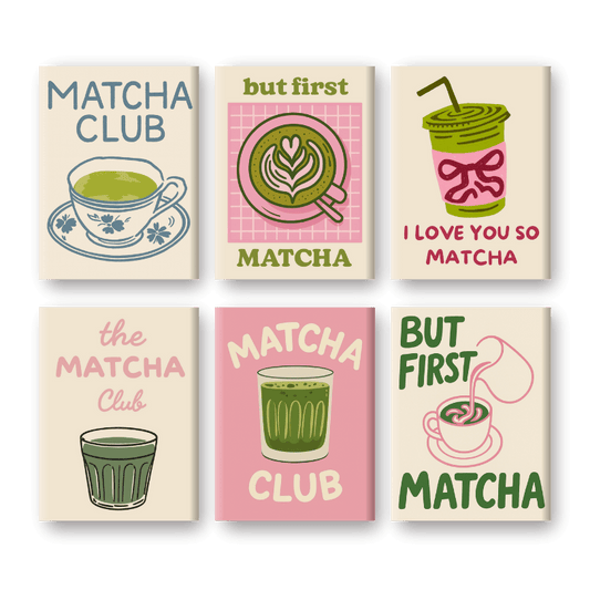 Malen nach Zahlen – 6 Mini-Gemälde | Matcha-Set-Malen nach zahlen