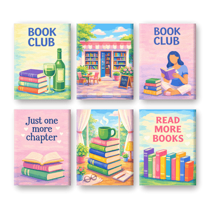 6 Mini-Gemälde | Buchclub Set-Malen nach zahlen
