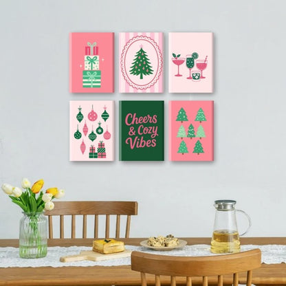 6 Mini-Gemälde | Cozy Vibes Weihnachts Set