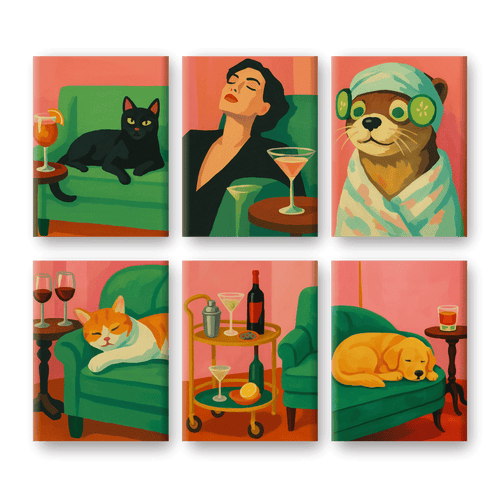 6 Mini-Gemälde | Cozy Vibes Set
