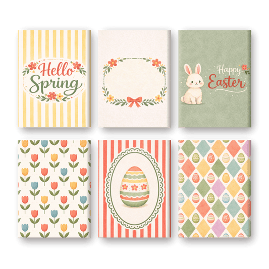 6 Mini-Gemälde | Frühling & Ostern Set-Malen nach zahlen