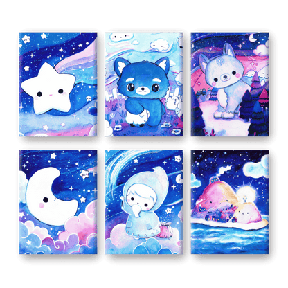 6 Mini-Gemälde | Sweet Dreams Set - by Tiny Tami-Malen nach zahlen