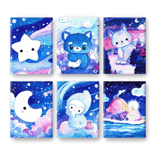 6 Mini-Gemälde | Sweet Dreams Set - by Tiny Tami
